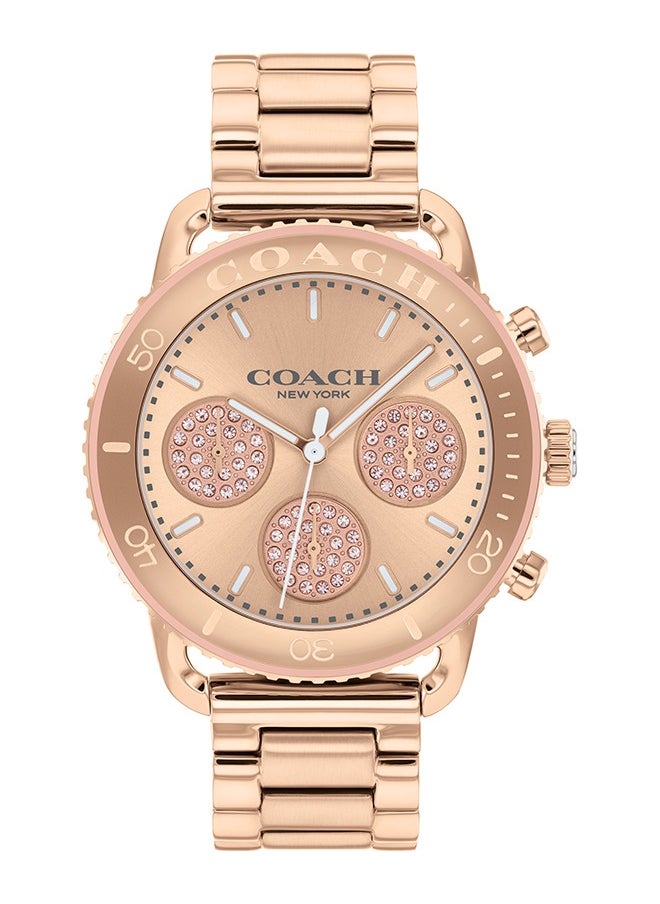 COACH Women's Chronograph Round Shape Stainless Steel Wrist Watch 14504255 - 37 Mm  - Image 1