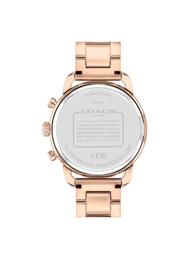 COACH Women's Chronograph Round Shape Stainless Steel Wrist Watch 14504255 - 37 Mm  - Image 3