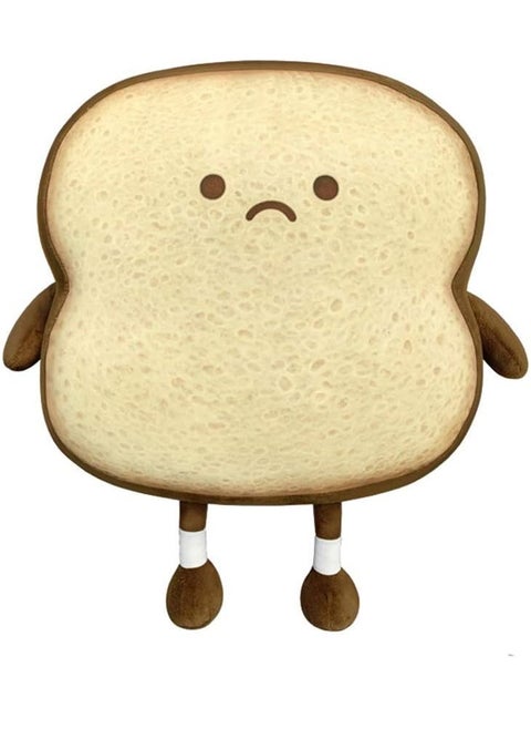 Toast Bread Pillow Funny Food Plush Toy Pillows Small Cute Stuffed Plush Toast Sofa Pillow (Toast ​​Bread, Brown)