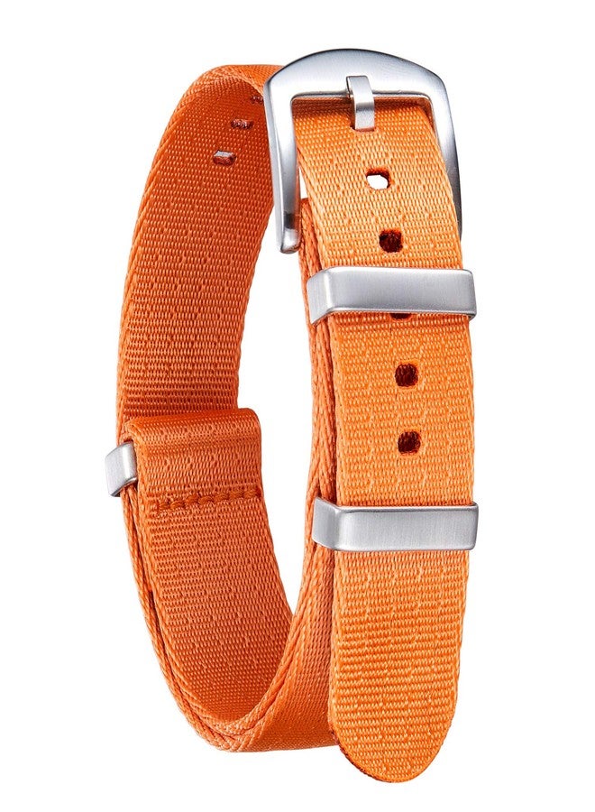 BINLUN Nylon Watch Straps Thick G10 Premium Ballistic Multicolor Replacement Watch Bands with Silver/Black Stainless Steel Buckle for Men Women 18mm 20mm 22mm 24mm（Orange，18mm） - Image 1