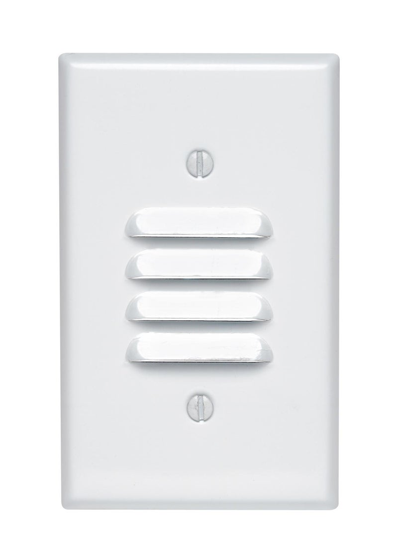 Leviton 1Gang Louvre Wallplate Standard Size Painted Metal 88080 White