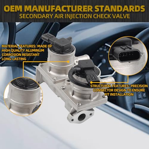 Dasbecan Secondary Air Injection Check Valve Compatible with V8 5.7L Lexus LX570 Toyota Land Cruiser Sequoia Tundra Replaces 25701-38064 2570138060 2570138061 2570138062 2570138063 911-643 119137 - Image 4