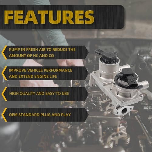 Dasbecan Secondary Air Injection Check Valve Compatible with V8 5.7L Lexus LX570 Toyota Land Cruiser Sequoia Tundra Replaces 25701-38064 2570138060 2570138061 2570138062 2570138063 911-643 119137 - Image 3