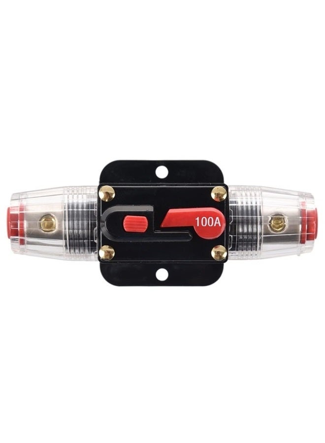 ANJOSHI 100A Auto Car Protection Stereo Switch Fuse Holders Inline Circuit Breaker Reset Fuse Inverter for Car Audio System Protection 12V-48V DC - Image 1
