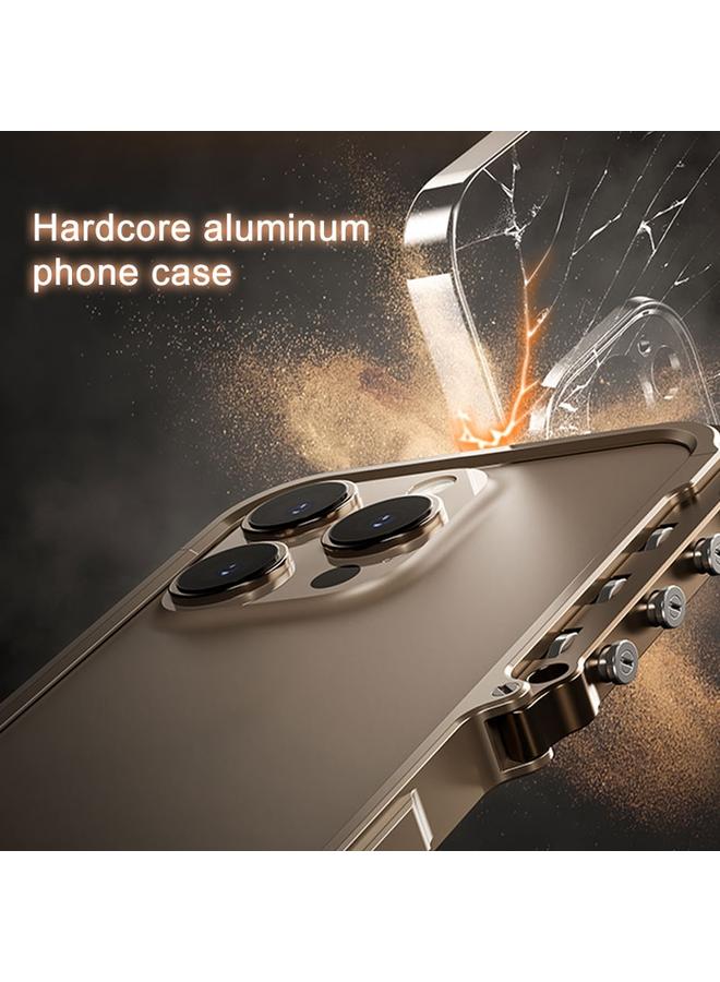 اس-توب جراب لهاتف iPhone 15 مصنوع من سبائك الألومنيوم وإطار معدني إبداعي ودرع ميكانيكي - Image 2