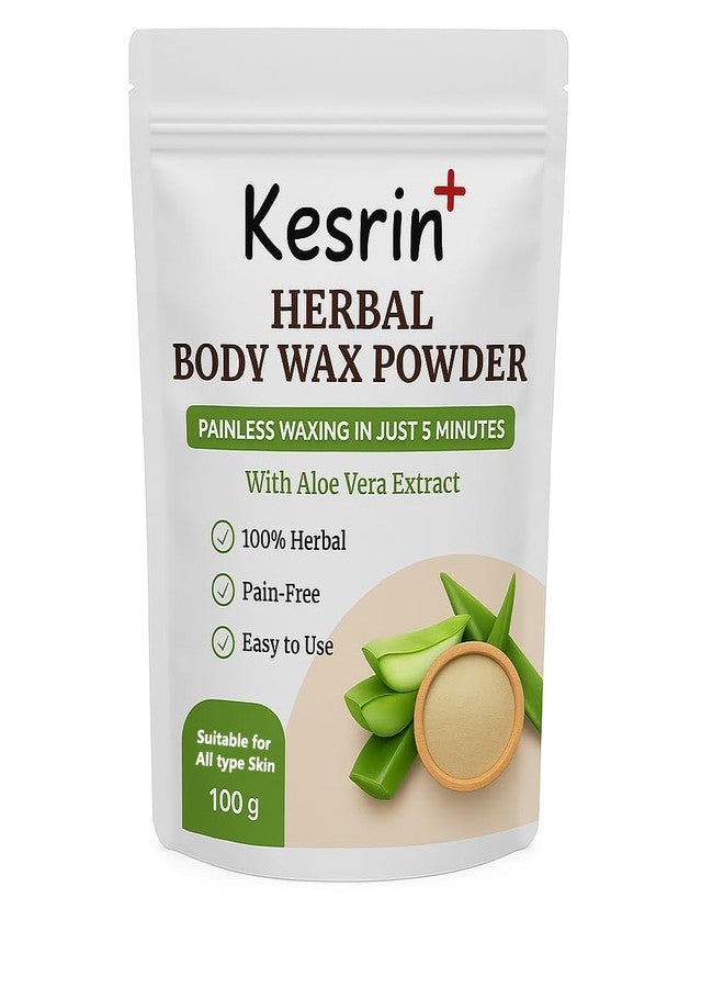 Kesrinplus Herbal Body Wax Powder for Women & Men | Painless Waxing in 5 Minutes | Aloe Vera Extract | Hair Removal Powder for All Skin Types – 100g - Image 2
