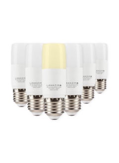 LAWAZIM 5W LED Stick E27 -6 Piece 3000K Warm White- Energy Saving 35W Equivalent Non-Dimmable Lightbulbs with 400 Lumens and a Lifespan of 15,000 Hours - for Wall Sconces, Desk Lamps, and Garage Use  - Image 1