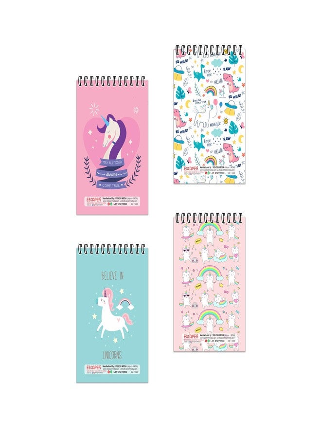 ESCAPER مفكرة جيب إسكيبر A7 (عبوة من 12 مفكرة - 10.5 × 7.5 سم)، دفتر صغير ذو غلاف حلزوني، يحتوي على 100 صفحة مسطرة مطبوعة من الأمام والخلف، دفتر أنيق صغير الحجم للملاحظات، المكتب، المدرسة والسفر - Image 1