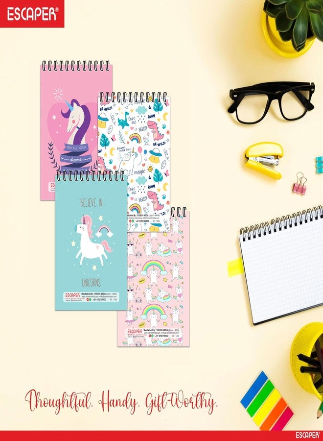 ESCAPER مفكرة جيب إسكيبر A7 (عبوة من 12 مفكرة - 10.5 × 7.5 سم)، دفتر صغير ذو غلاف حلزوني، يحتوي على 100 صفحة مسطرة مطبوعة من الأمام والخلف، دفتر أنيق صغير الحجم للملاحظات، المكتب، المدرسة والسفر - Image 5