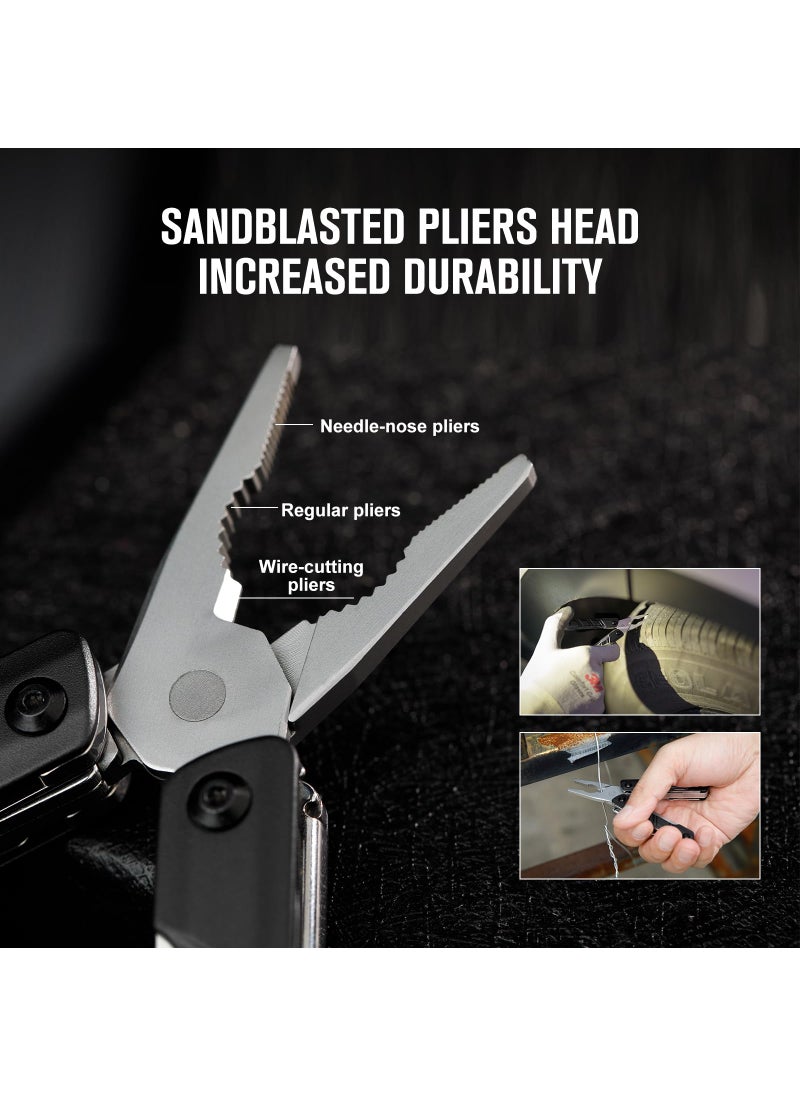 OKNIFE OKNIFE Otacle P1 11-in-1 Multi-Plier, Lightweight Multitool Pliers with Scissors, Bottle Opener and Screwdriver, EDC Gear with Lanyard Hole  - Image 3