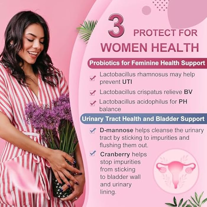 NATURE TARGET Probiotics-for-Women with Prebiotics, Cranberry and D-Mannose, 60-Billion-CFUs, Women's Probiotic for Digestive Health/Gut Health/Immune Booster - Image 4