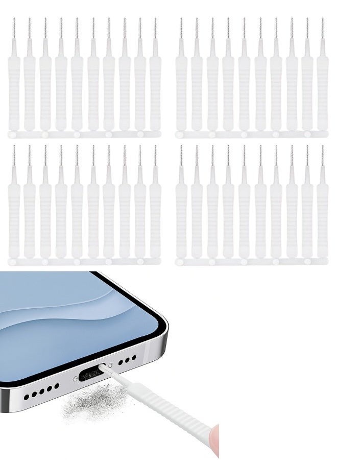 40pcs Mini Phone Cleaning Brush Set, Anti-Clogging Nylon Cleaner for Phone Speaker and Receiver, Multifunctional Cleaning Tool Compatible with AirPods and Keyboard - Image 1
