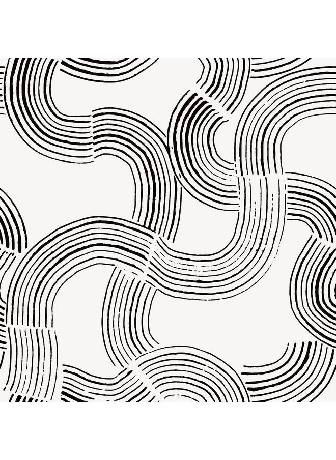 NuWallpaper Nus4319 Hokime Peel & Stick Wallpaper Noir 