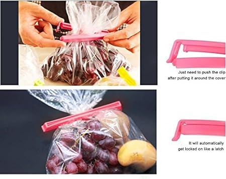 Fivanio 3 Different Size Plastic Food Snack Bag Pouch Clip Sealer LargeMediumSmall Plastic Snack Seal Sealing Bag Clips Vacuum Sealer Multicolor18pcs  - Image 3