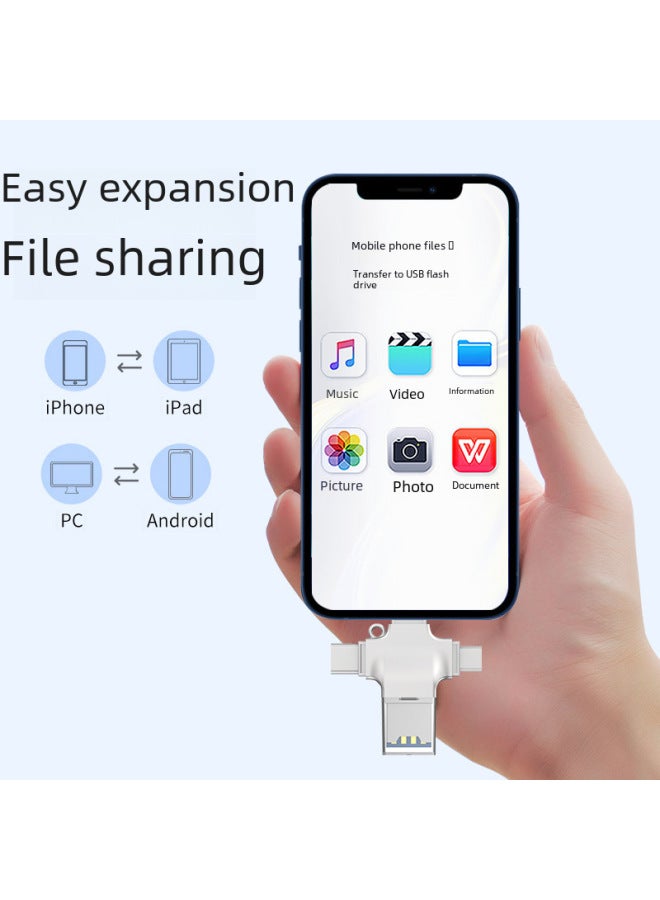نيوترل قارئ بطاقات رباعي الوظائف من نوع OTG لأجهزة أبل، محول للهواتف الأندرويد، قارئ بطاقات TF، قرص USB، قارئ بطاقات من نوع Type-C - Image 2