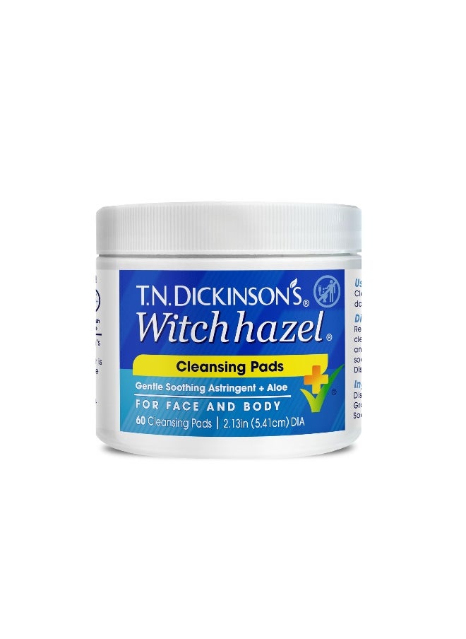 TN Dickinsons Witch Hazel Cleansing Pads, 60 Count  - Image 5