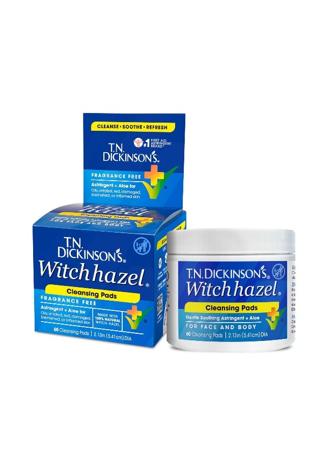 TN Dickinsons Witch Hazel Cleansing Pads, 60 Count  - Image 4