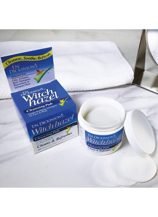TN Dickinsons Witch Hazel Cleansing Pads, 60 Count  - Image 3