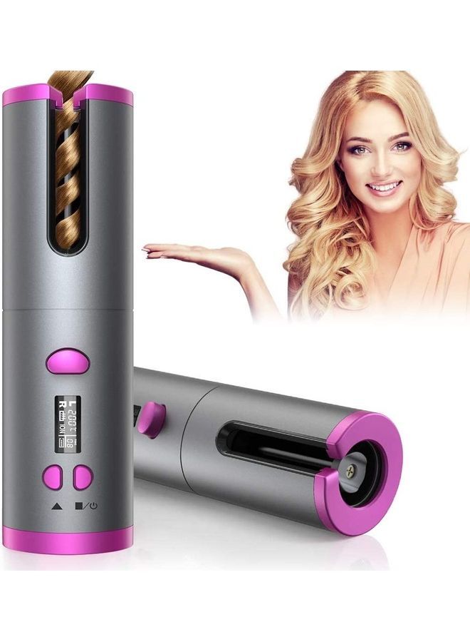 NIBEMINENT Automatic Hair Curler Black/Pink - Image 1