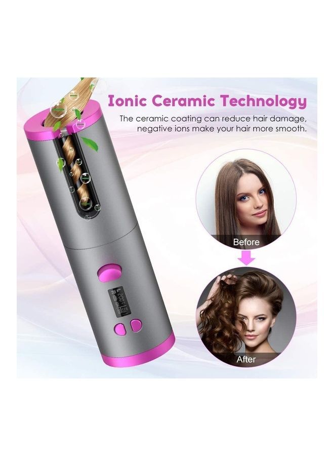 NIBEMINENT Automatic Hair Curler Black/Pink - Image 2