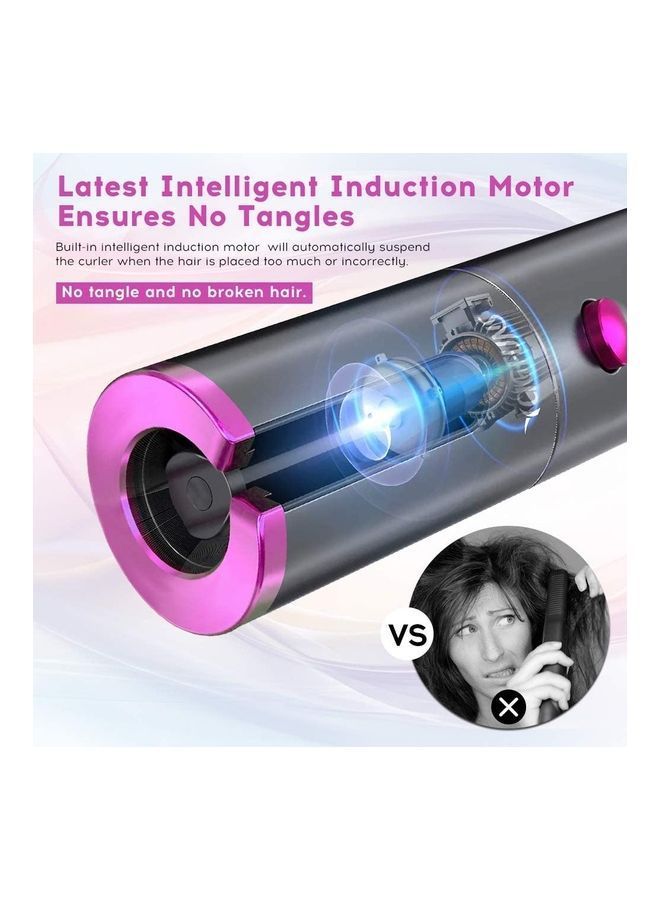 NIBEMINENT Automatic Hair Curler Black/Pink - Image 5