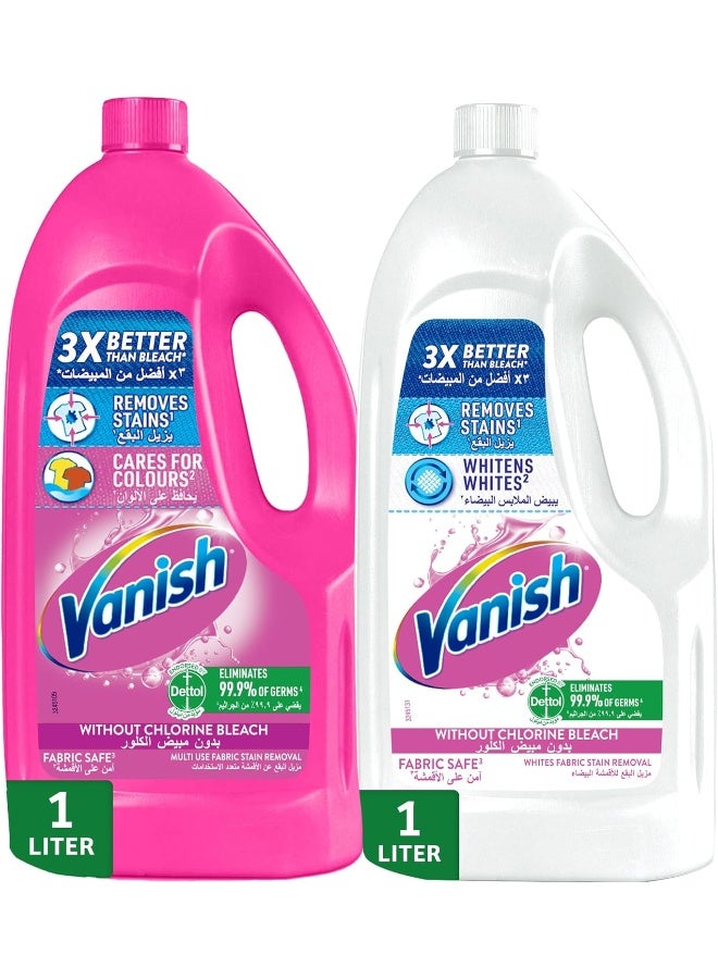 Vanish Liquid Fabric Stain Remover 1L for Coloured & Whites + 1L free for White clothes - Image 1