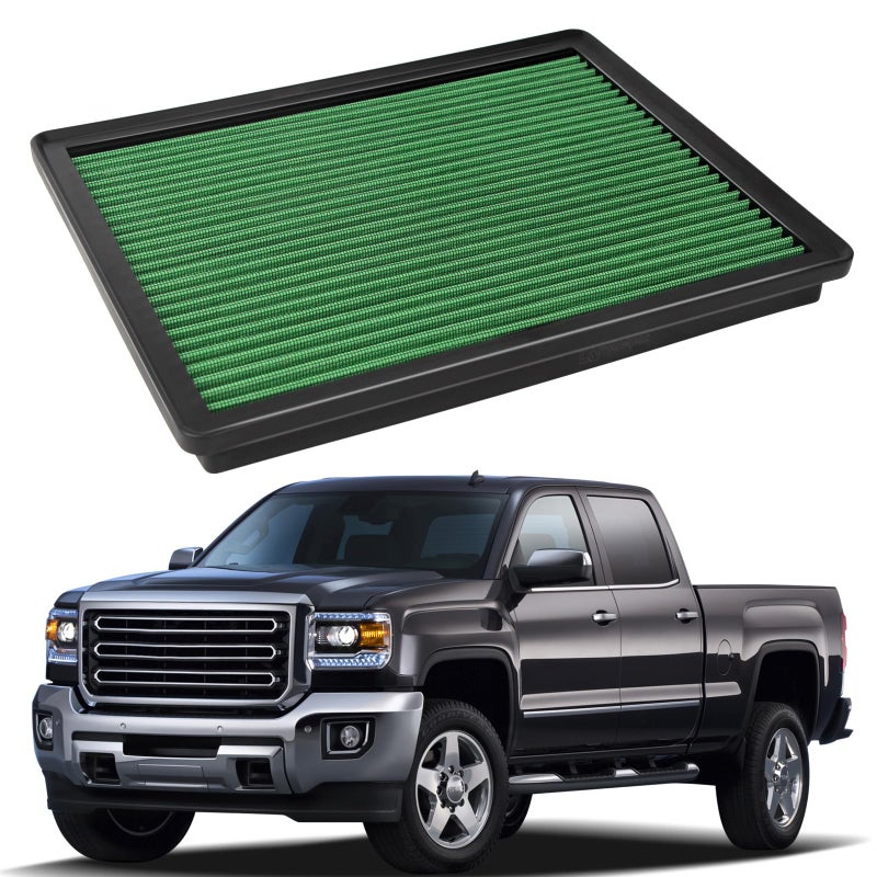 KNSPEC High Performance Engine Air Filter Washable Reusable Increase Power Compatible with 19992019 ChevyGMC TruckSUV V6V8 Silverado Suburban Tahoe Sierra Yukon Avalanche
