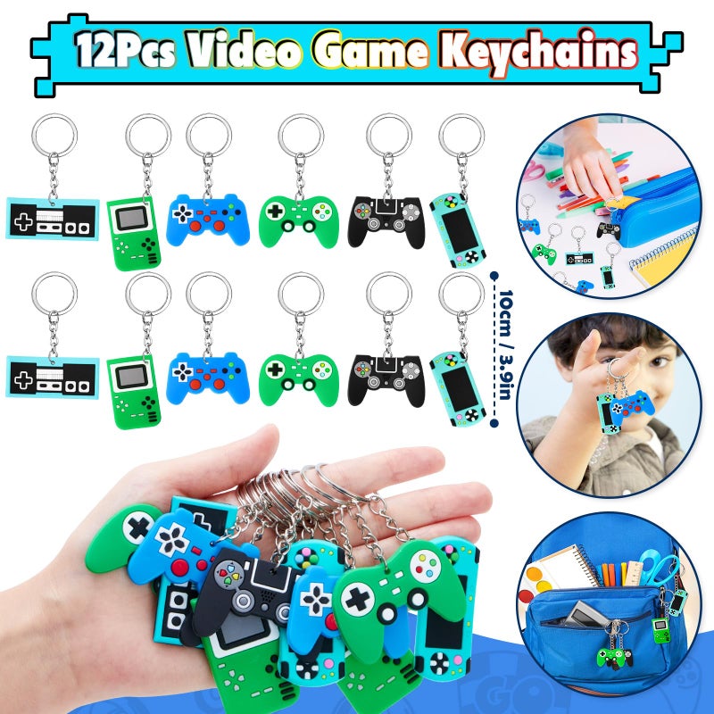 SNLN Video Game Party Favors Birthday Supplies, Gamer Drawstring Bag Keychain Silicone Bracelet Tattoo Sticker, Gamer Gaming Birthday Party Favor Goodie Bag Stuffers Fillers Classroom Rewards for Kids - Image 4