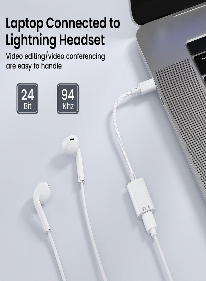 Vcddom USB C to Lightning Audio Adapter, USB Type C Male to Female Lightning Headphone Audio Adapter Compatible with iPhone 17/17 Pro/16/16 Pro Max, iPad Pro, iPad Air 6/5, Galaxy S25/S24 (No Charge) - Image 2