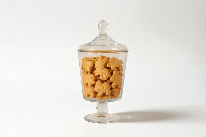 B&D Clear Glass Storage Jar with Ribbed Lid - Image 5