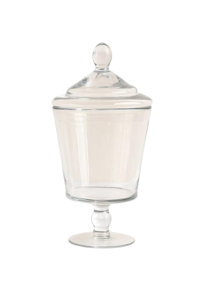 B&D Clear Glass Storage Jar with Ribbed Lid - Image 1