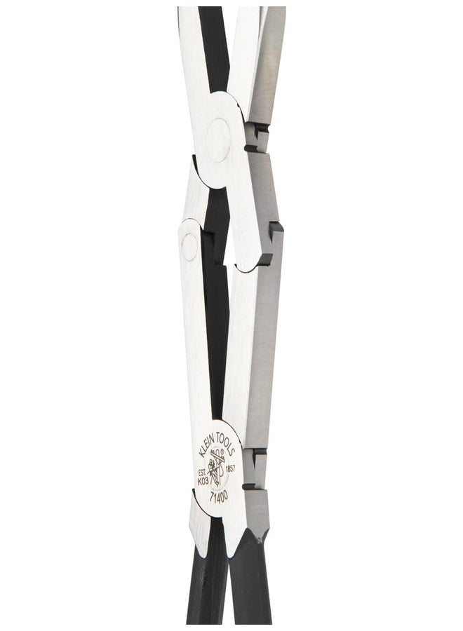 Klein Tools 71400 Long Nose Needle Nose Pliers, Angled Knurled Jaws, Double Rivet, Extended Reach for Tight Space Access, 13-Inch - Image 4