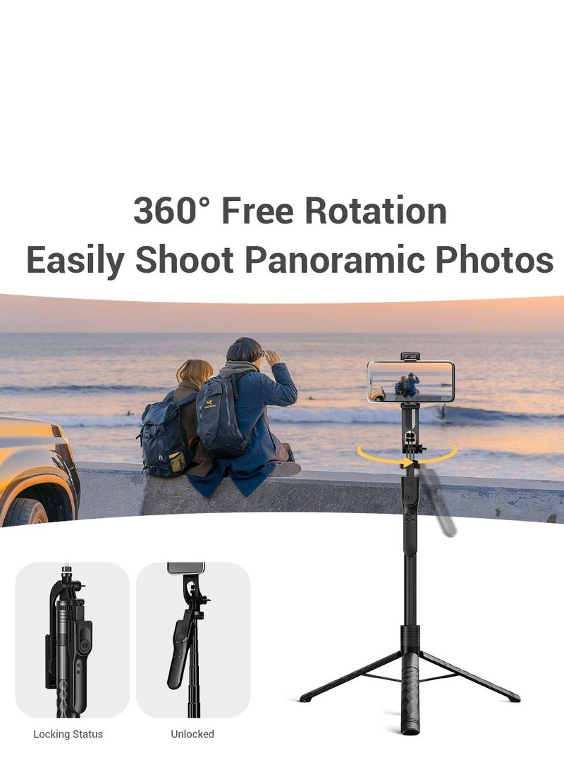 Joshberg Selfie Stick Tripod,175cm Extendable Phone Tripod Stand for iPhone/Android Phone,Camera Connector Kit,with Bluetooth Wireless Remote Control,Compatible with All Kinds of Mobile Phones - Image 1