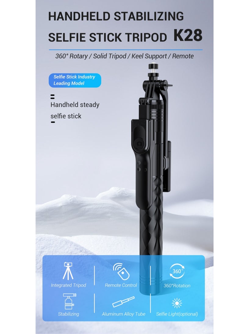 Joshberg Selfie Stick Tripod,175cm Extendable Phone Tripod Stand for iPhone/Android Phone,Camera Connector Kit,with Bluetooth Wireless Remote Control,Compatible with All Kinds of Mobile Phones - Image 4