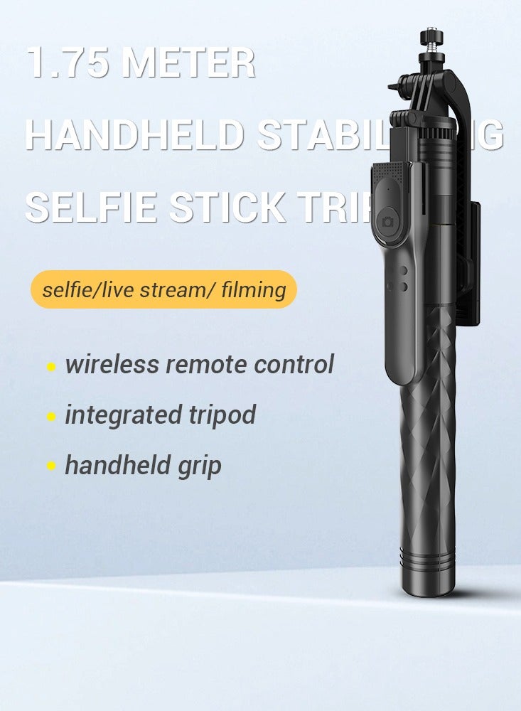 Joshberg Selfie Stick Tripod,175cm Extendable Phone Tripod Stand for iPhone/Android Phone,Camera Connector Kit,with Bluetooth Wireless Remote Control,Compatible with All Kinds of Mobile Phones - Image 3