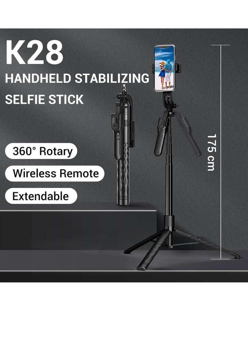 Joshberg Selfie Stick Tripod,175cm Extendable Phone Tripod Stand for iPhone/Android Phone,Camera Connector Kit,with Bluetooth Wireless Remote Control,Compatible with All Kinds of Mobile Phones - Image 5