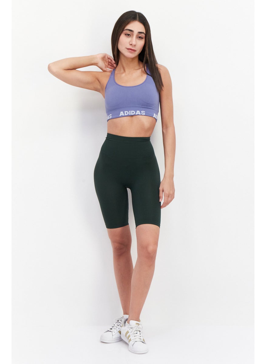 Adidas Women Padded Brand Logo Sport Bra, Purple  - Image 4