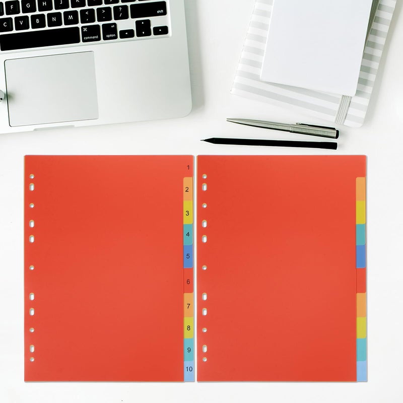 A4 11 Hole Binder Dividers with Index Tabs Notepad Markers for Office School Organization - Image 4