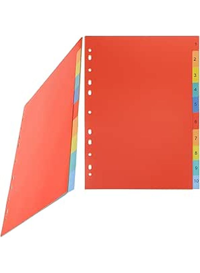 A4 11 Hole Binder Dividers with Index Tabs Notepad Markers for Office School Organization - Image 1