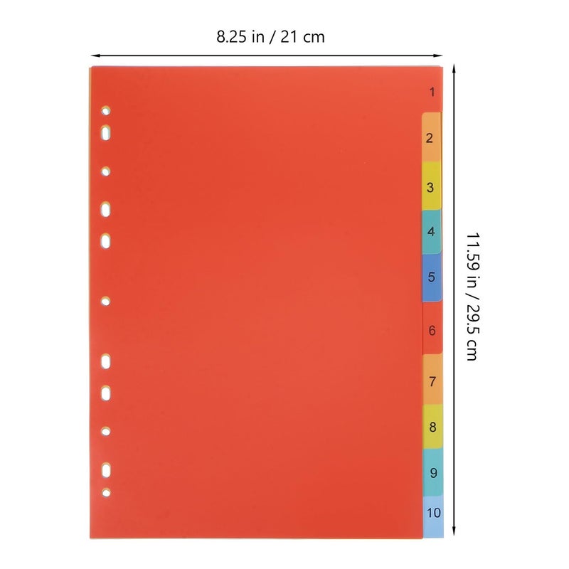 A4 11 Hole Binder Dividers with Index Tabs Notepad Markers for Office School Organization - Image 3