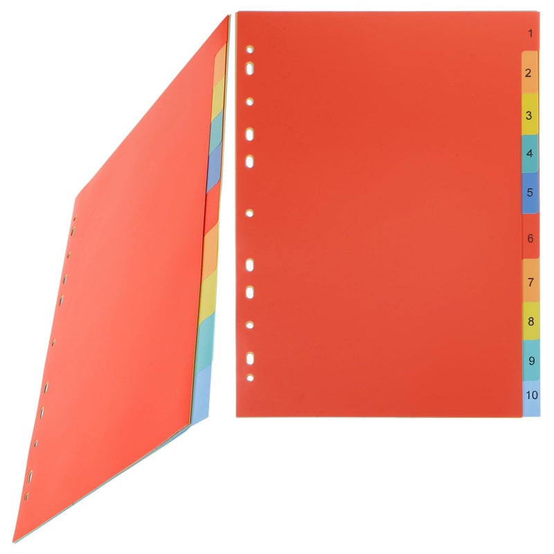 A4 11 Hole Binder Dividers with Index Tabs Notepad Markers for Office School Organization - Image 2