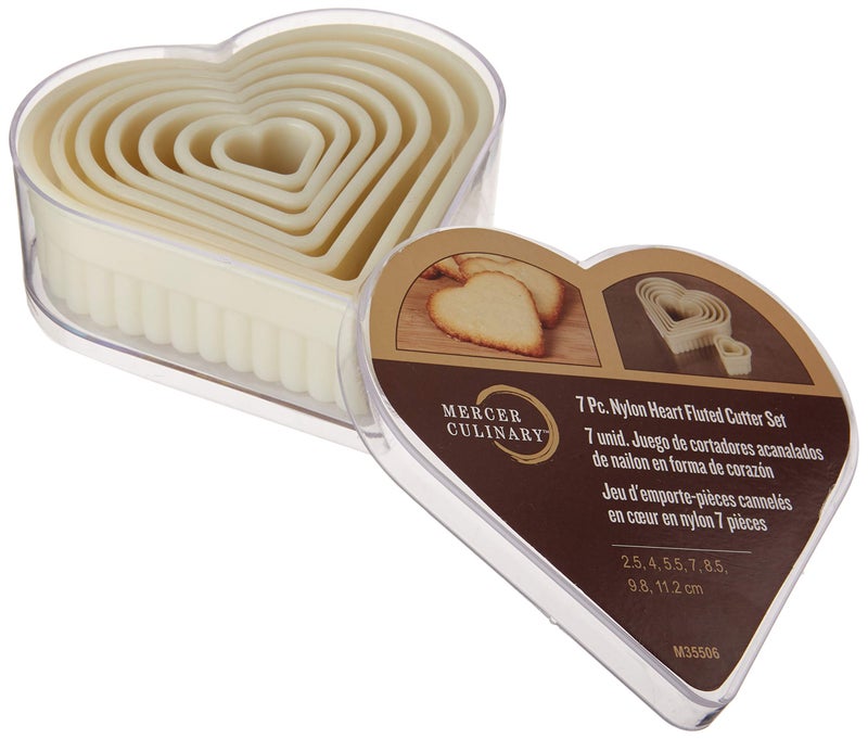 Mercer Culinary 7-Piece Heart Fluted Nylon Cutter Set - Image 1