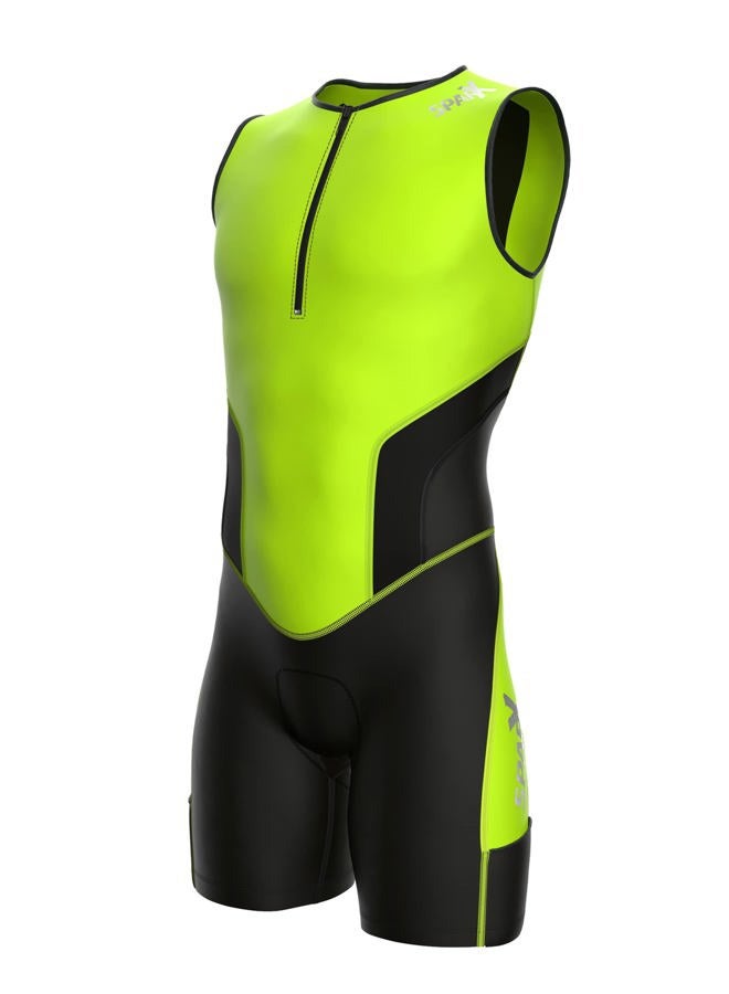 sparx Sports (Medium, Hiviz_Elite) - X Triathlon Suit Men Racing Tri Cycling Skin Suit Bike Swim Run - Image 1