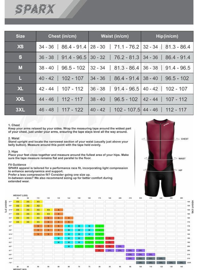 sparx Sports (Medium, Hiviz_Elite) - X Triathlon Suit Men Racing Tri Cycling Skin Suit Bike Swim Run - Image 5