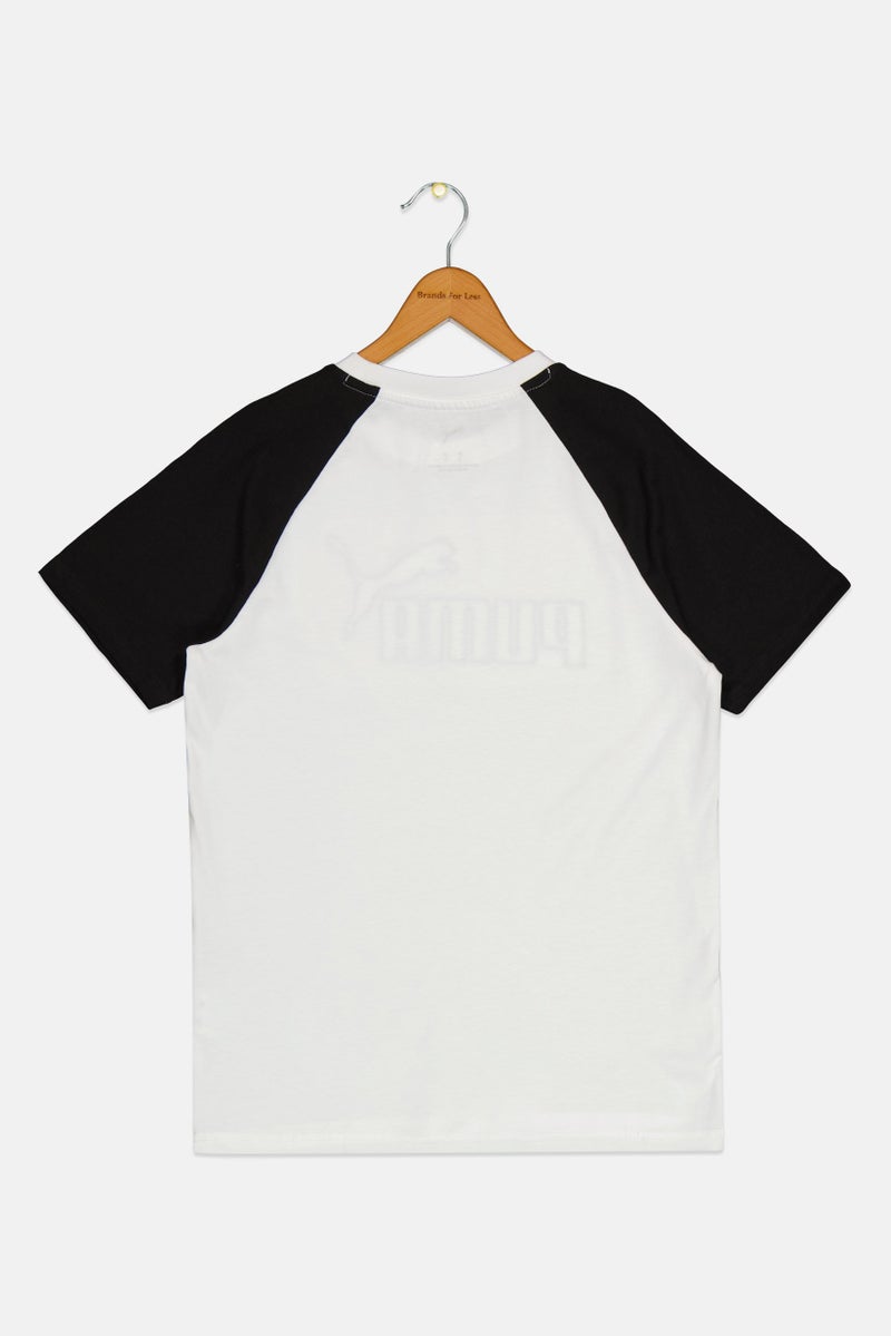 PUMA تي شيرت أولاد قصير الأكمام خارجي للأطفال، أبيض - Image 2