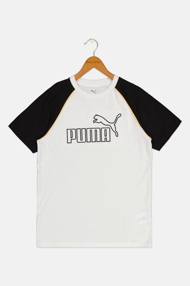 PUMA تي شيرت أولاد قصير الأكمام خارجي للأطفال، أبيض - Image 3