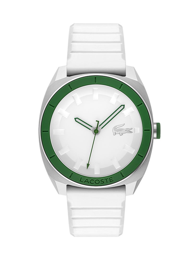 LACOSTE ساعة يد رجالية من السيليكون بعقارب دائرية الشكل 2011258 - 43 ملم  - Image 1