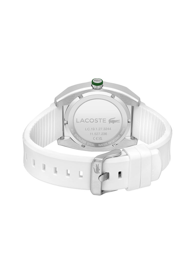 LACOSTE ساعة يد رجالية من السيليكون بعقارب دائرية الشكل 2011258 - 43 ملم  - Image 3