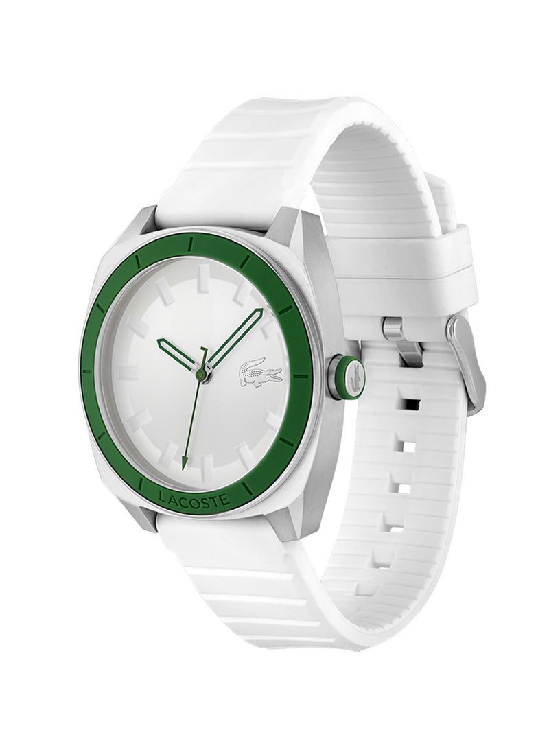 LACOSTE ساعة يد رجالية من السيليكون بعقارب دائرية الشكل 2011258 - 43 ملم  - Image 2