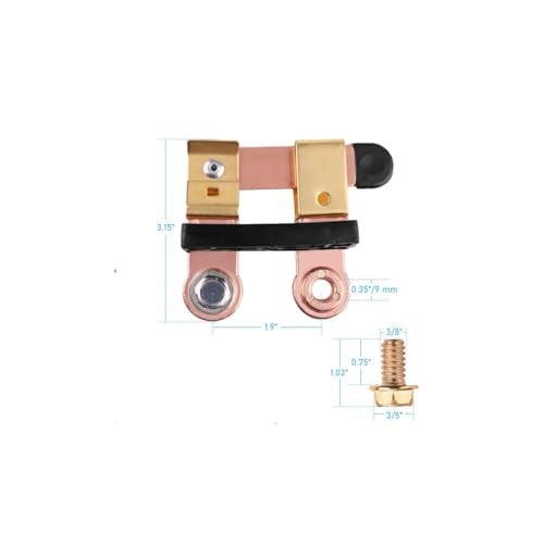 CentIoT - Battery Disconnect Cut Off Shut Off Switch 12V 24V - for Marine Car Boat RV ATV (Negative, Sidepost, 9mm Screw Hole) - Image 2